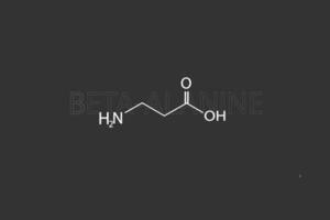 beta-alanina molecular esquelético químico fórmula vector