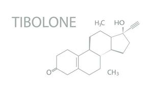 Tibolone molecular skeletal chemical formula vector