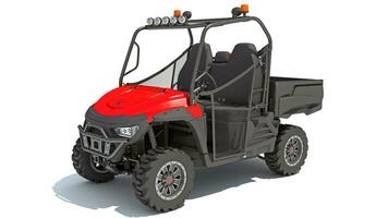 UTV Utility Vehicle 3D rendering on white background photo