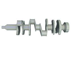 Engine Crankshaft 3D rendering on white background photo