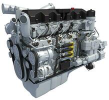 Truck Engine 3D rendering on white background photo