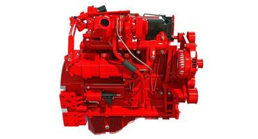 Engine for agriculture, construction, mining, oil, gas, and rail 3D rendering on white background photo