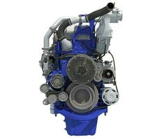 Truck engine 3D rendering on white background photo