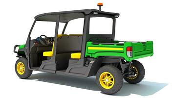 UTV Utility Vehicle 3D rendering on white background photo