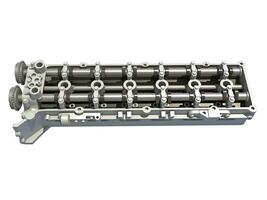 Engine Cylinder Head vehicle parts 3D rendering on white background photo
