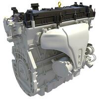 Car Engine 3D rendering on white background photo