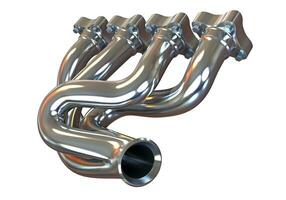 Exhaust Manifold 3D rendering on white background photo