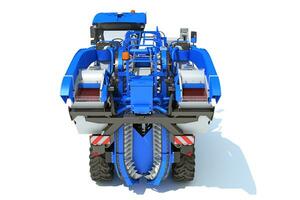 Grape Harvester 3D rendering on white background photo