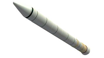 Solid Rocket Booster 3D rendering on white background photo