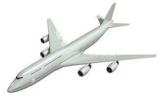 Aircraft 3D rendering airplane on white background photo