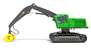 Forest Machine 3D rendering on white background photo