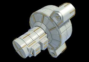 Servicio módulo de iss internacional espacio estación 3d representación en negro antecedentes foto