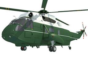 Helicopter 3D rendering on white background photo