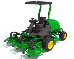 Lawn Mower farm equipment 3D rendering on white background photo