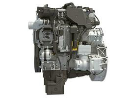 Car Engine 3D rendering on white background photo