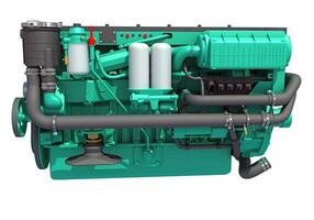 Marine Propulsion Engine for Ships, Yachts and Boats 3D rendering photo