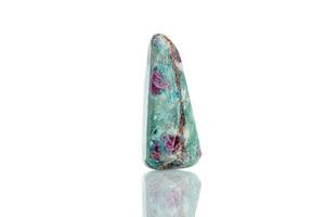 macro mineral stone ruby on a white background photo