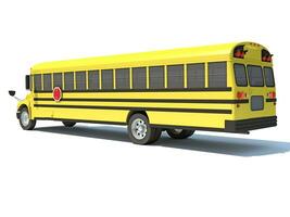 School Bus 3D rendering on white background photo