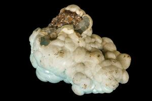 Macro stone cobalt calcite mineral on a black background photo
