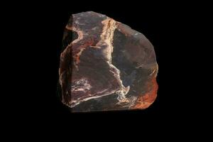 macro Roca mineral jaspe en negro antecedentes foto