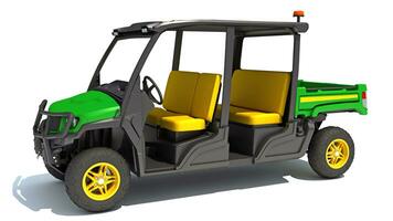 UTV Utility Vehicle 3D rendering on white background photo