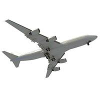 Aircraft 3D rendering airplane on white background photo