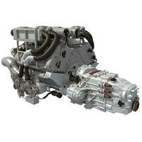 V16 Engine 3D rendering on white background photo