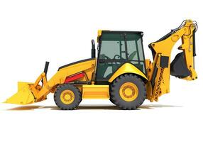 Wheel Loader construction machinery 3D rendering on white background photo