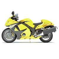 Motorcycle 3D rendering on white background photo