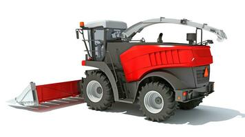 Combine Harvester 3D rendering on white background photo