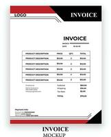 Free vector modern simple invoice design template