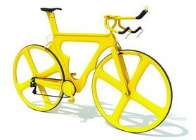 Bike 3D rendering bicycle on white background photo