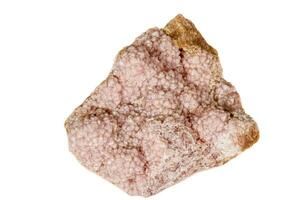 Macro stone cobalt calcite mineral on white background photo
