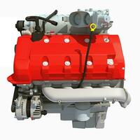 V8 Engine 3D rendering on white background photo