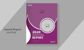 Modern company annual report  flyer template vector