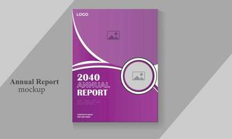 Modern company annual report  flyer template vector