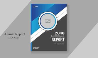 Modern company annual report  flyer template vector