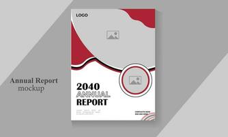 Modern company annual report  flyer template vector