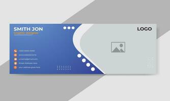 Email signature and social media design templates vector