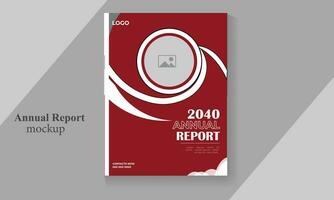 Modern company annual report  flyer template vector