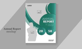 Modern company annual report  flyer template vector