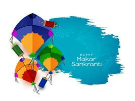 Happy Makar Sankranti cultural Indian festival background vector