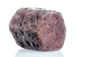 macro mineral stone ruby on a white background photo