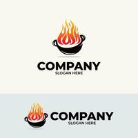 Vector graphic of hot BBQ grill meat logo design, Perfect for a restaurant, barbeque business