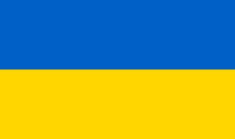 Ukraine Flag Blue Yellow Stripes Vector Illustration