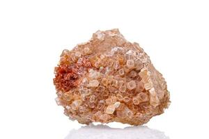 macro mineral stone Aragonite on a white background photo