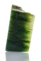 macro mineral stone Nephrite on a white background photo