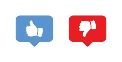 Thumbs Up and Thumbs Down Icons Set - Positive and Negative Feedback Symbols vector