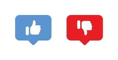 Thumbs Up and Thumbs Down Icons Set - Positive and Negative Feedback Symbols vector