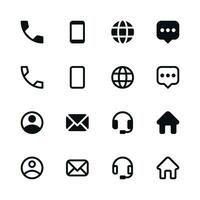 Essential Contact Icons - Email, Phone, Address and More vector